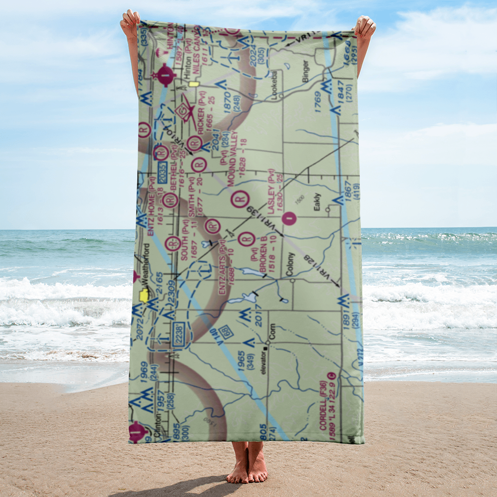 Broken B Airport (08OL) VFR Sectional Towel 