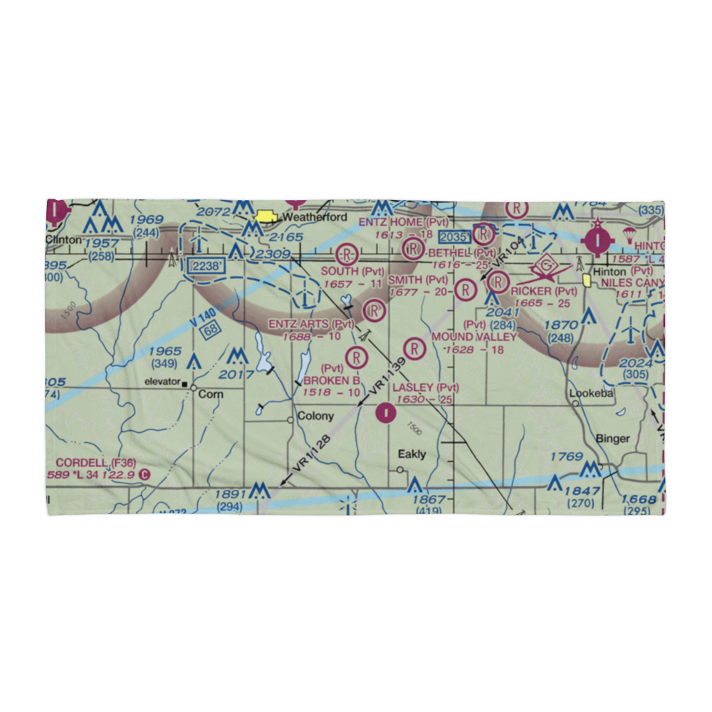 Broken B Airport (08OL) VFR Sectional Towel 