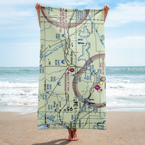 Broken Bow Airport (90F) VFR Sectional Towel