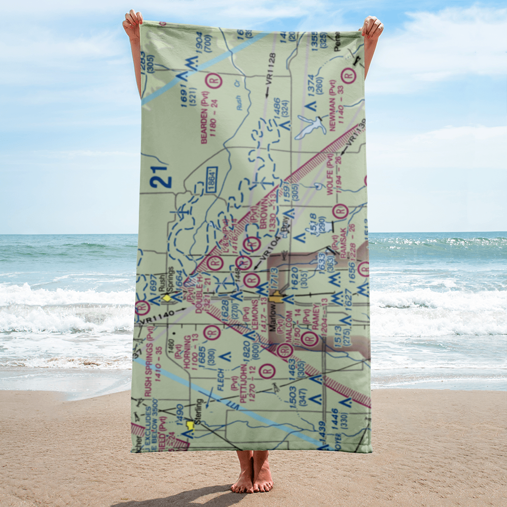 Brown Airstrip (OK81) VFR Sectional Towel 