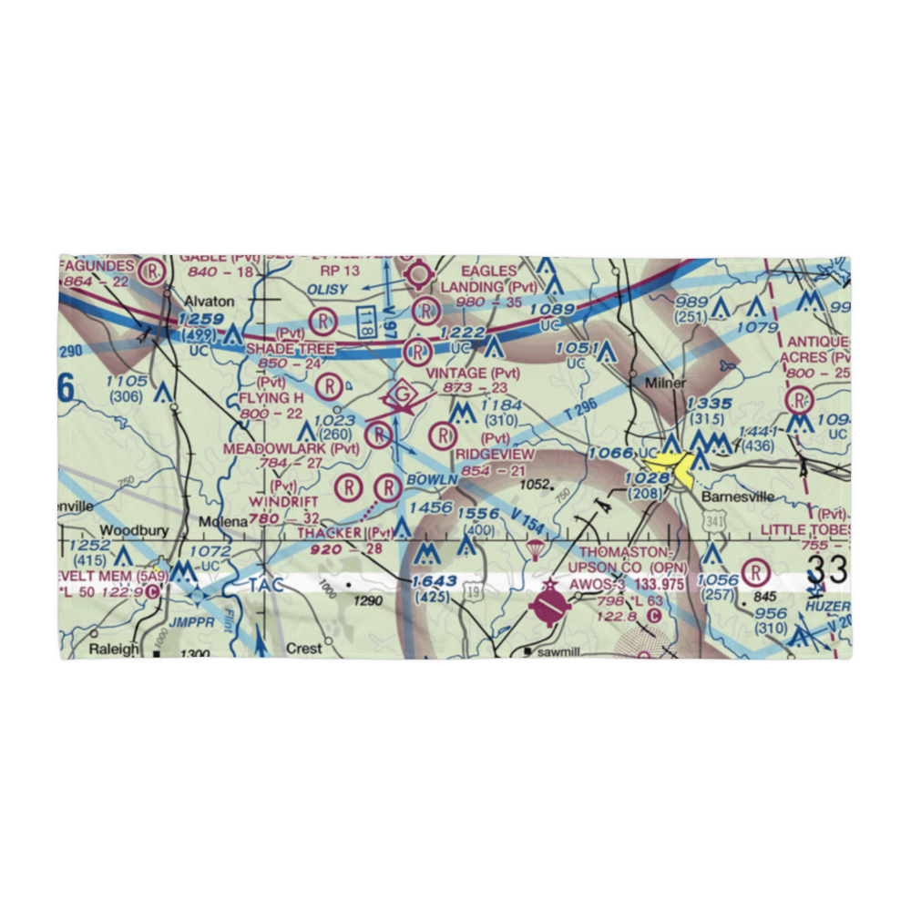 Brown Field (9GA0) VFR Sectional Towel 