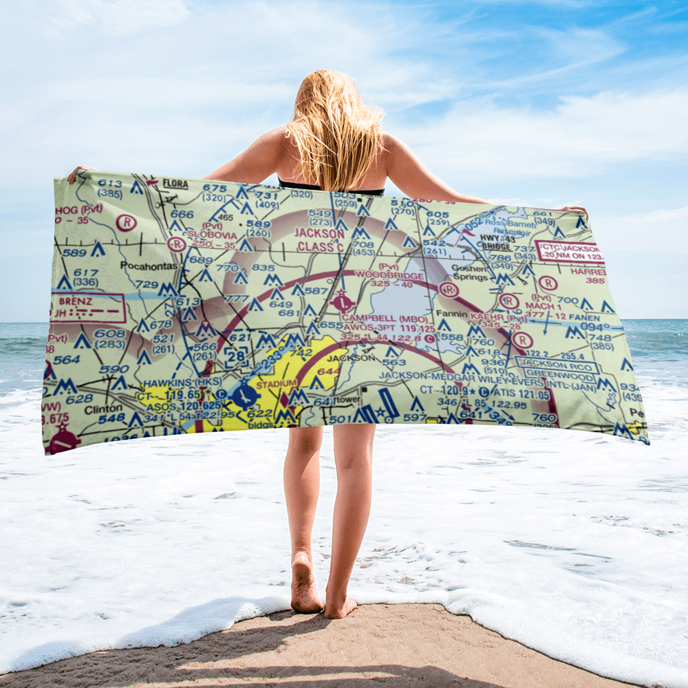 Bruce Campbell Field (MBO) VFR Sectional Towel 