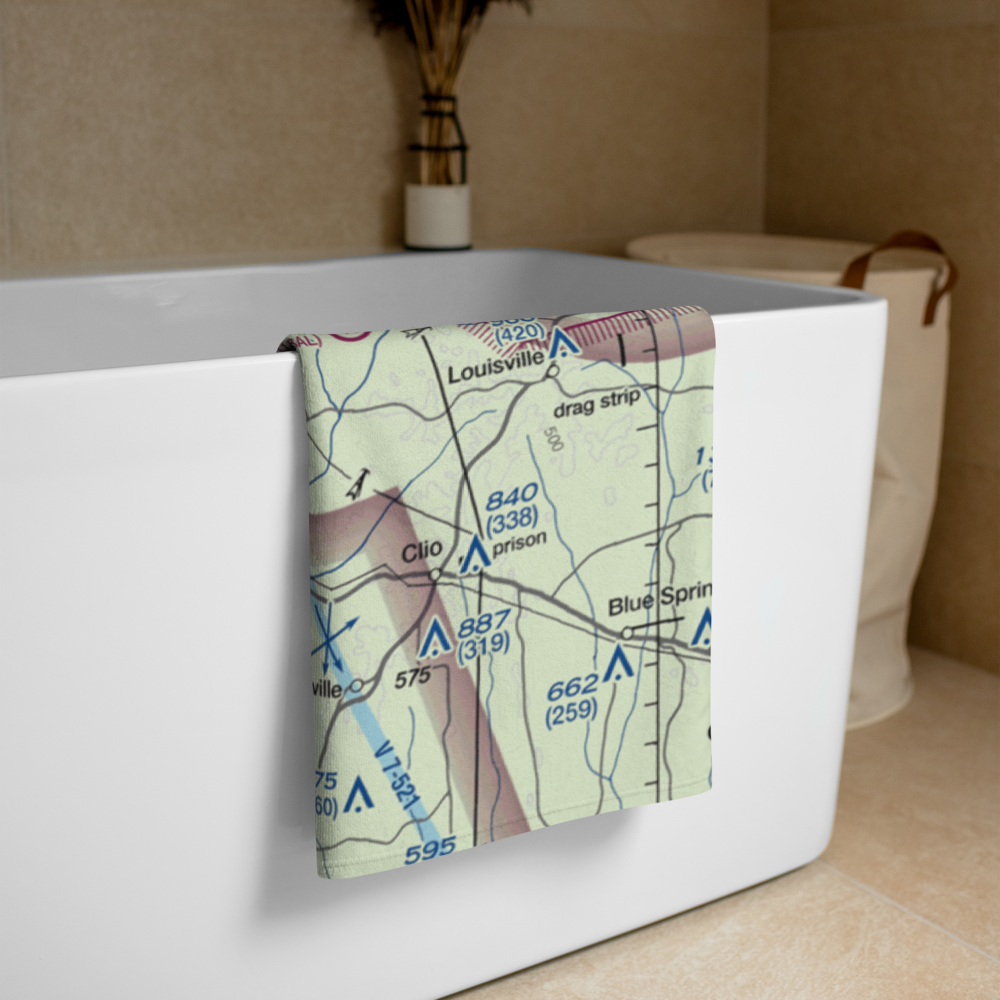 Brundidge Municipal Airport (60A) VFR Sectional Towel 