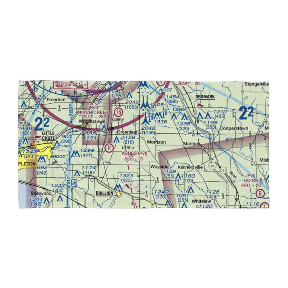 Buchholz Farm Airport (9WI3) VFR Sectional Towel 