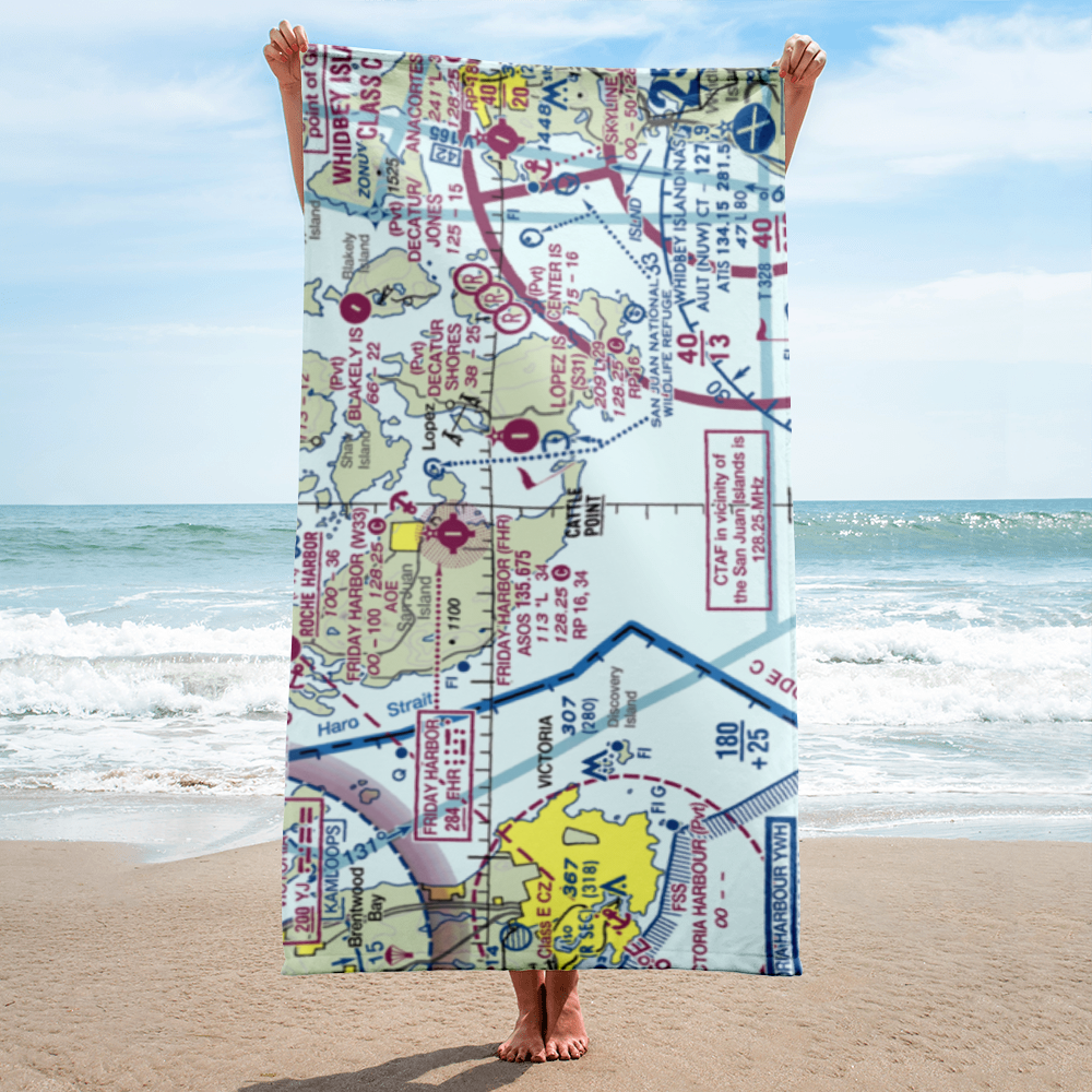 Burden Field-(Rabbit Run) Airport (61WA) VFR Sectional Towel 