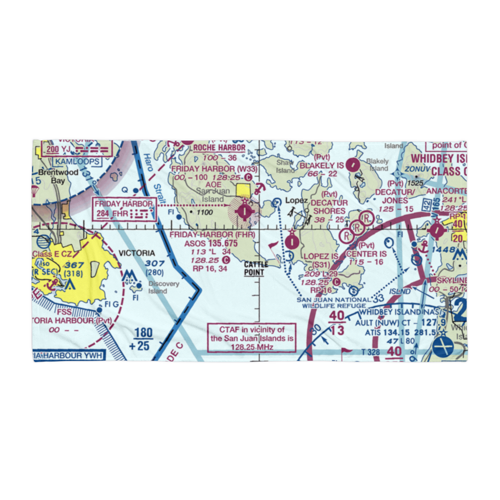 Burden Field-(Rabbit Run) Airport (61WA) VFR Sectional Towel 
