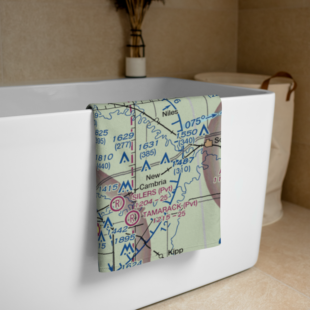 Burger's Valley Airport (58KS) VFR Sectional Towel 