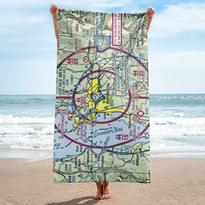 Burlington International Airport (BTV) VFR Sectional Towel