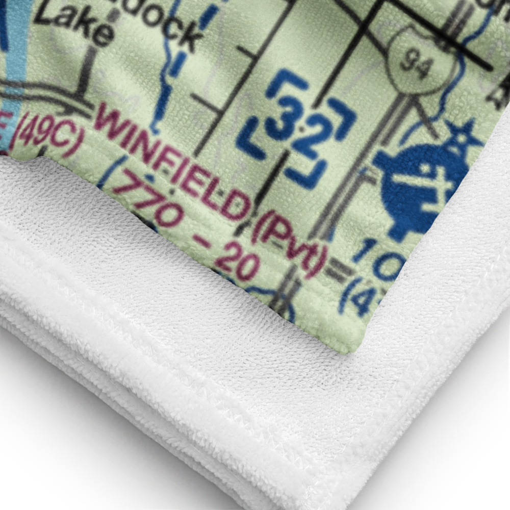 Burlington Municipal Airport (BUU) VFR Sectional Towel 