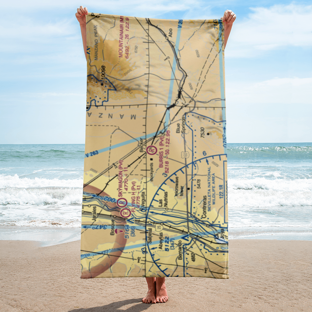 Burris Ranch Nr 1 Airport (55NM) VFR Sectional Towel 