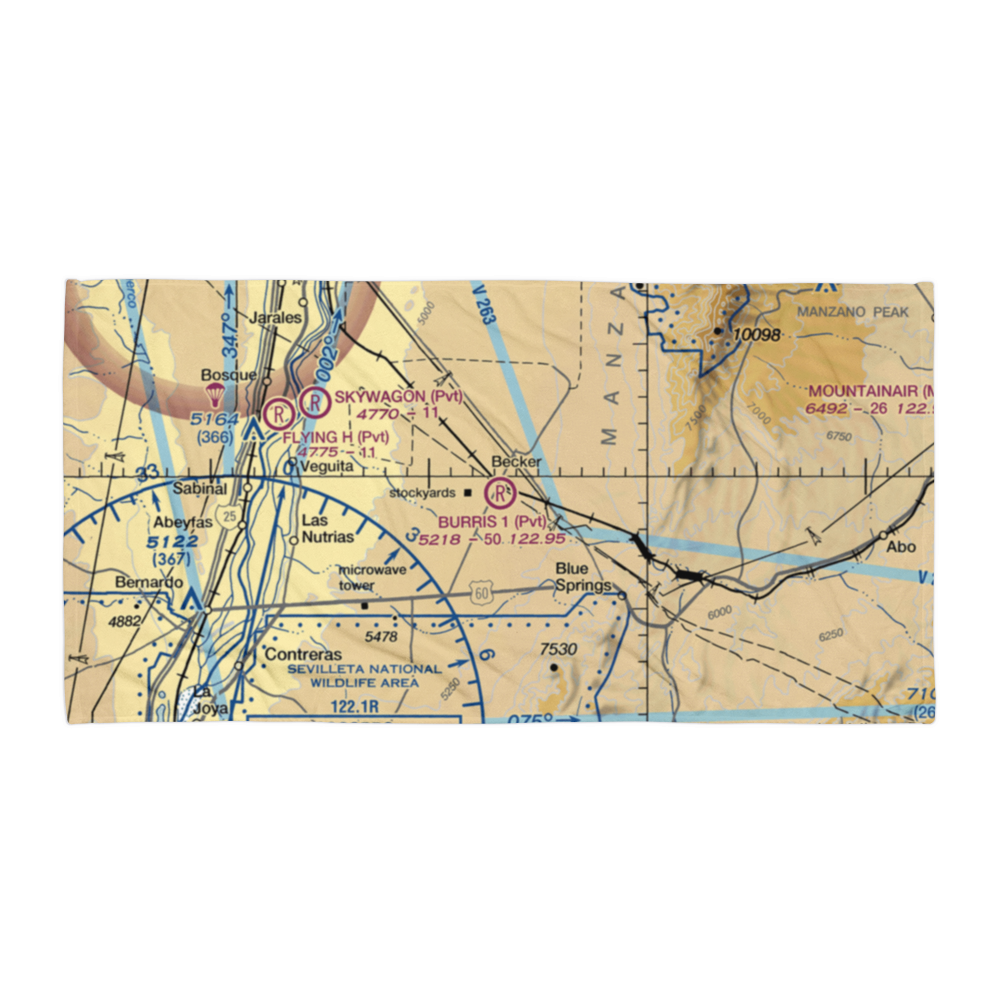 Burris Ranch Nr 1 Airport (55NM) VFR Sectional Towel 