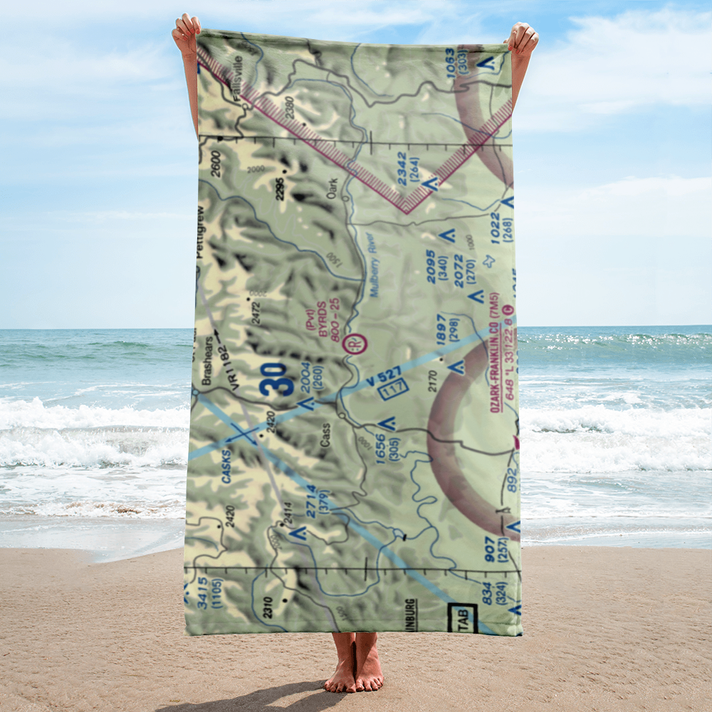 Byrd's Backcountry Airstrip (51AR) VFR Sectional Towel 