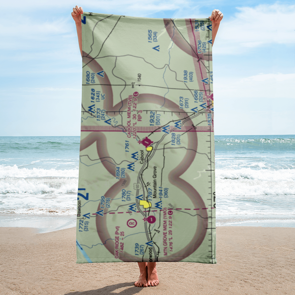 Cabool Memorial Airport (TVB) VFR Sectional Towel 