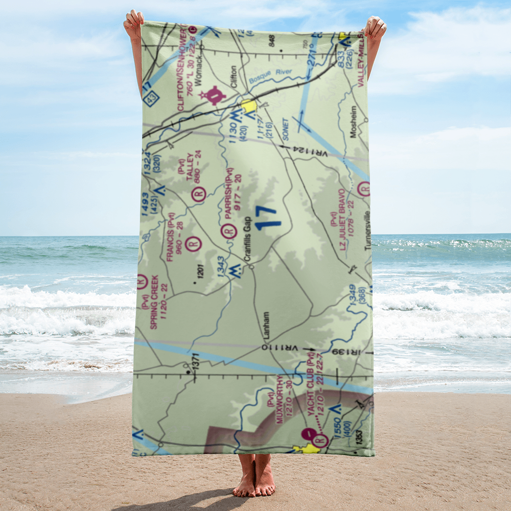 Cade Field (TX97) VFR Sectional Towel 