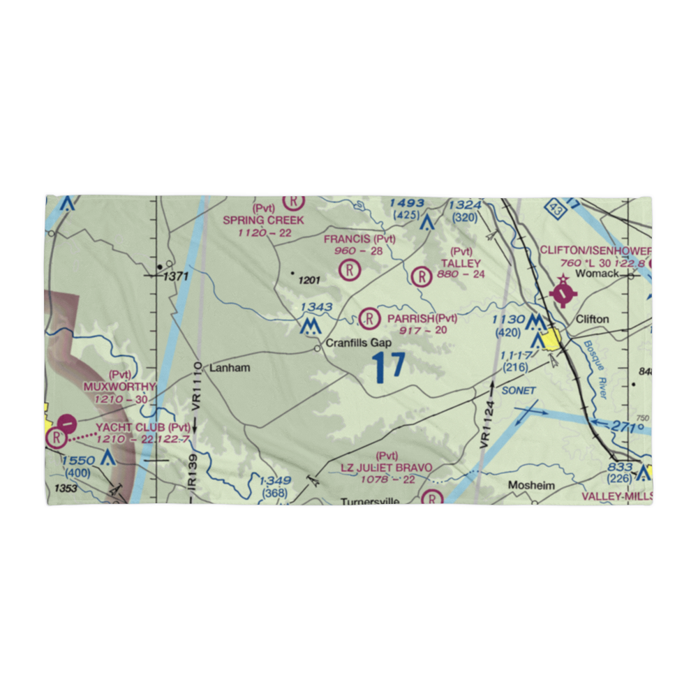 Cade Field (TX97) VFR Sectional Towel 