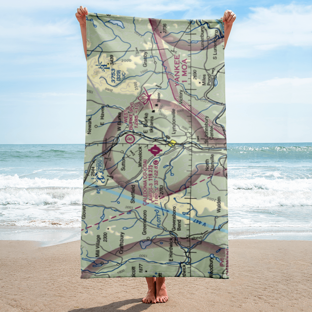 Caledonia County Airport (CDA) VFR Sectional Towel 