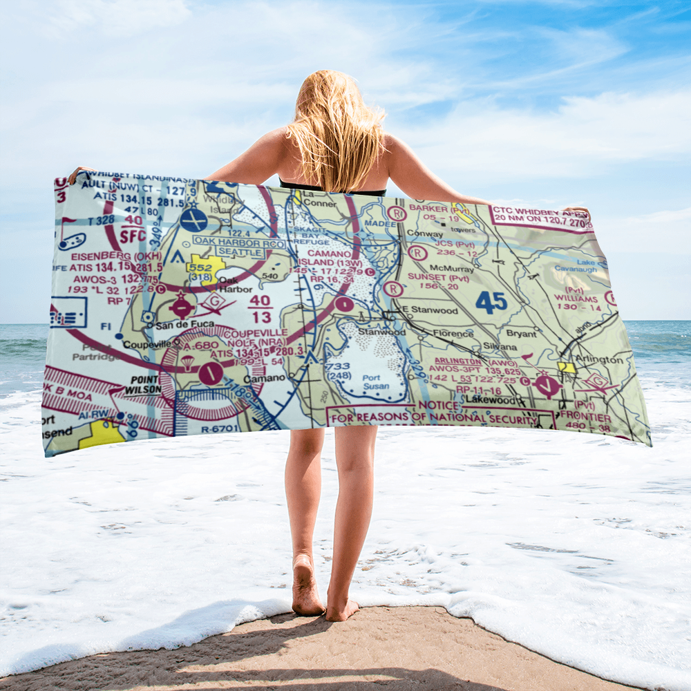 Camano Island Airfield (13W) VFR Sectional Towel 