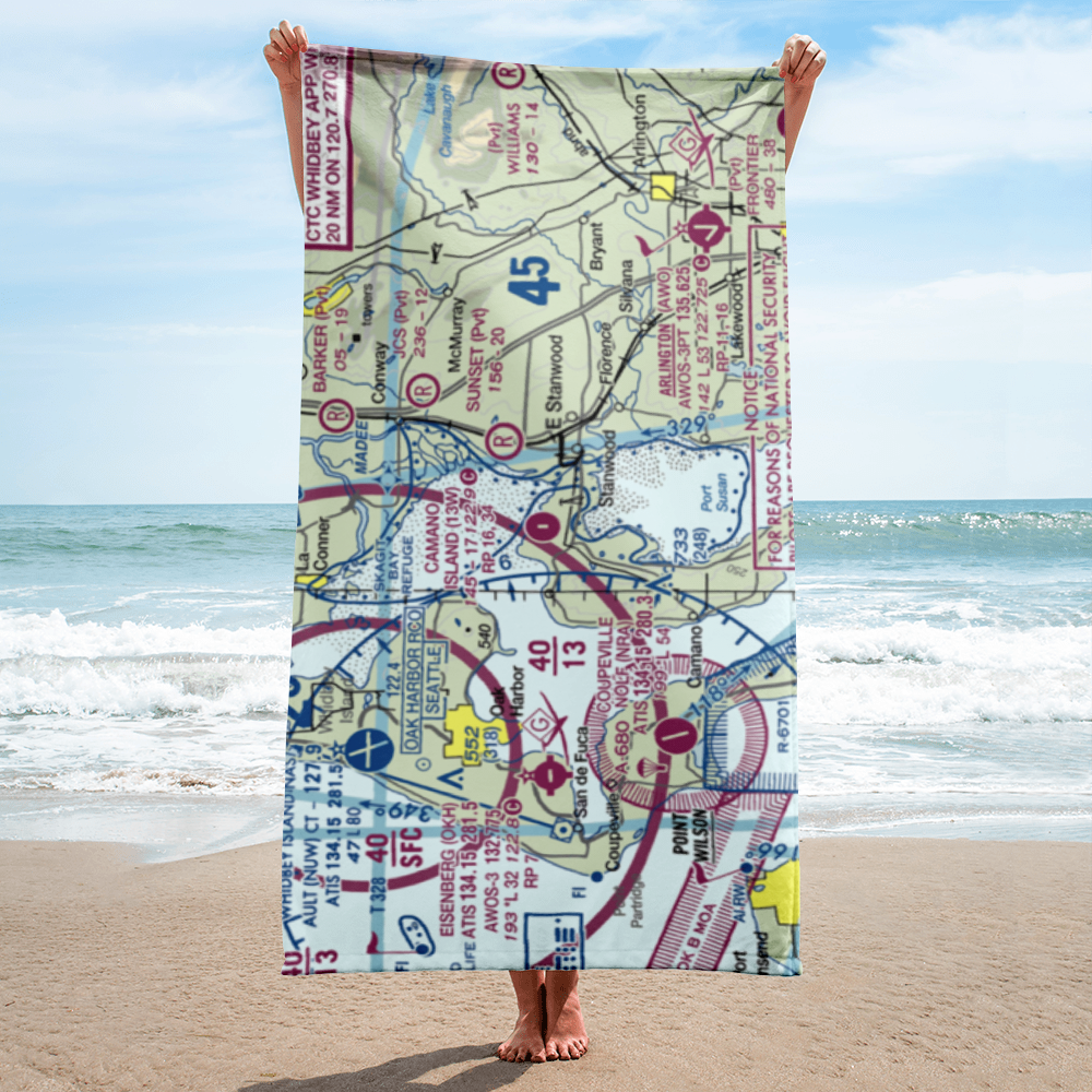 Camano Island Airfield (13W) VFR Sectional Towel 