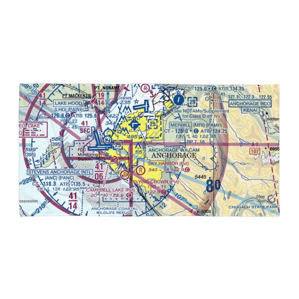 Campbell Airstrip (CSR) VFR Sectional Towel 