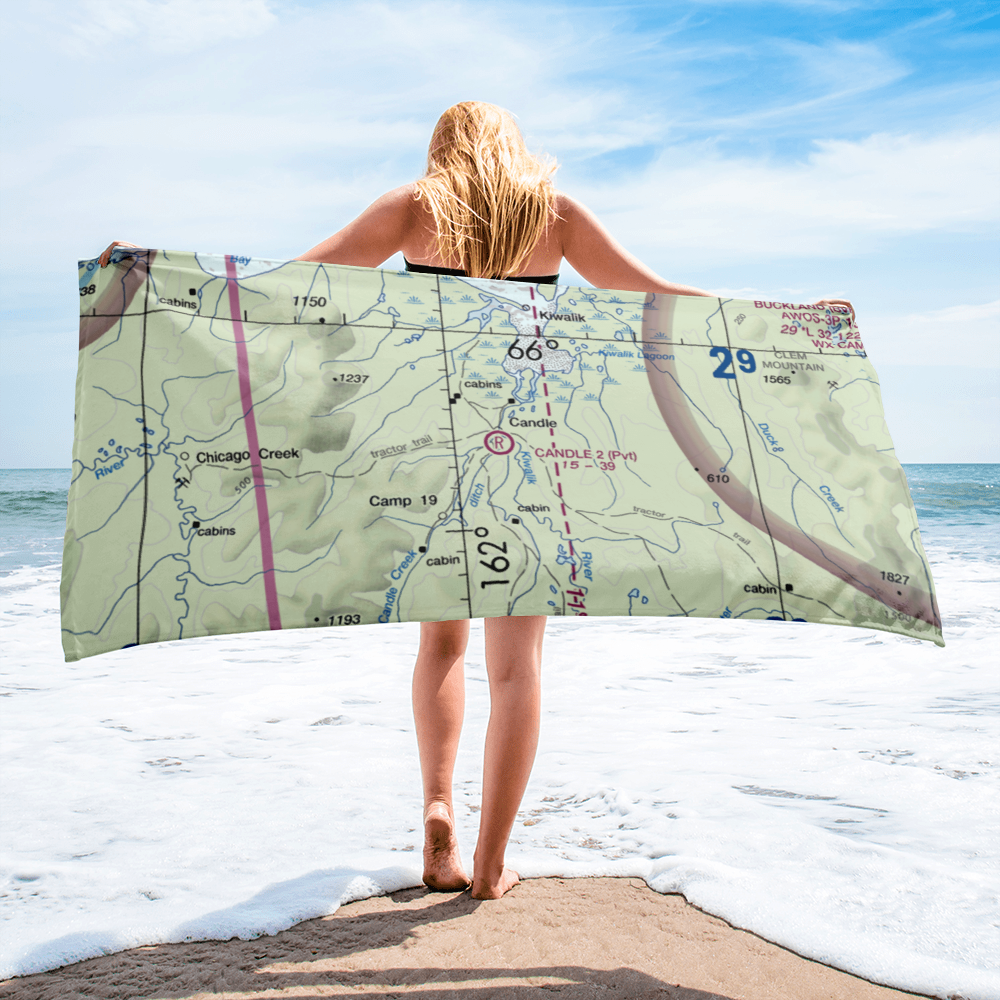 Candle 2 Airport (CDL) VFR Sectional Towel 