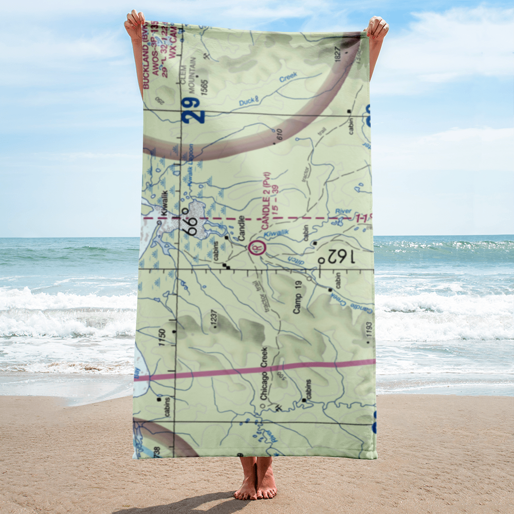 Candle 2 Airport (CDL) VFR Sectional Towel 
