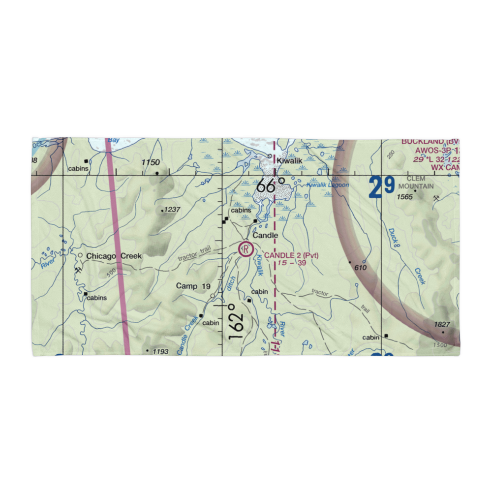 Candle 2 Airport (CDL) VFR Sectional Towel 