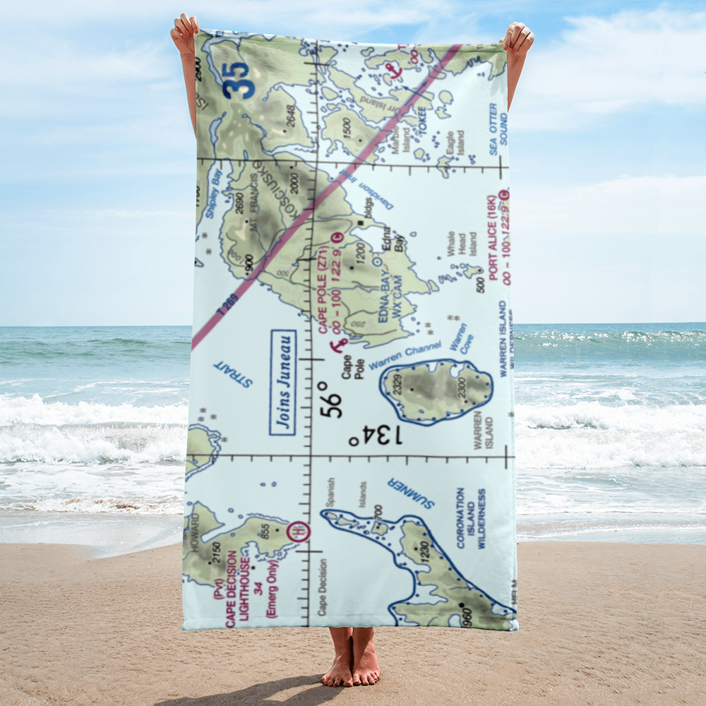 Cape Pole Seaplane Base (Z71) VFR Sectional Towel 