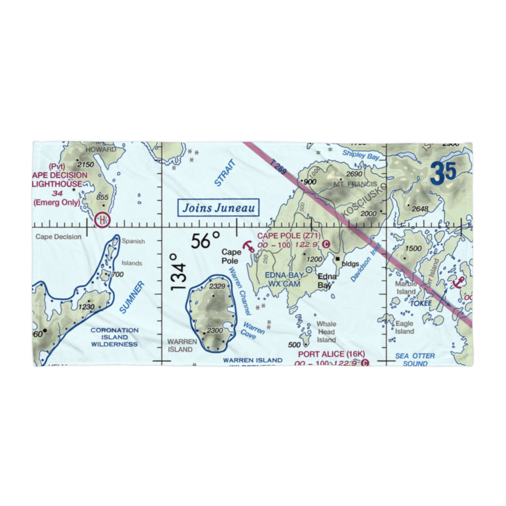 Cape Pole Seaplane Base (Z71) VFR Sectional Towel 
