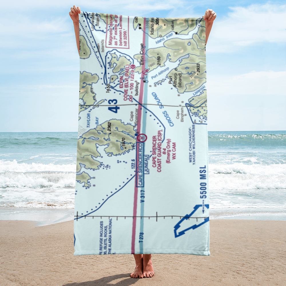 Cape Spencer C.G. Heliport (CSP) VFR Sectional Towel 