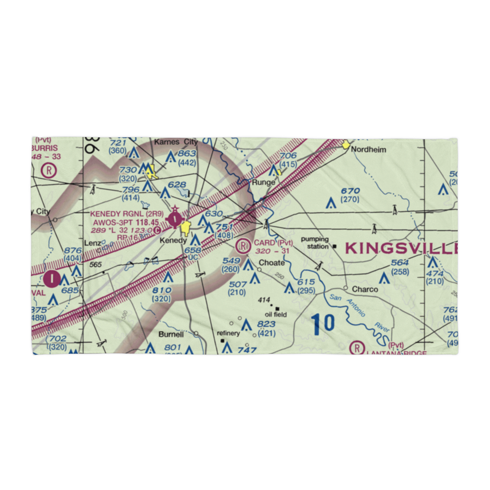 Card Airfield (4XA2) VFR Sectional Towel 