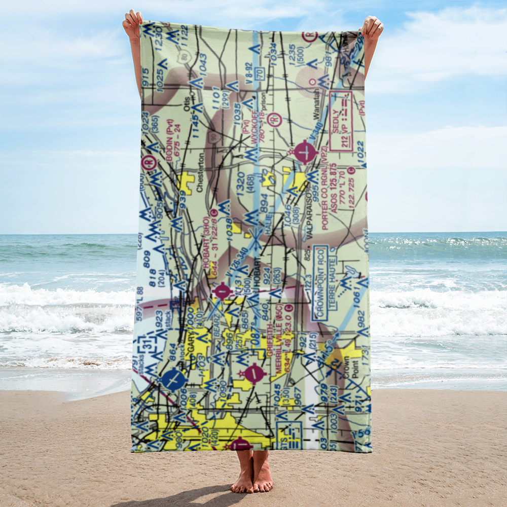 Carlson Farm Airport (3IN3) VFR Sectional Towel 