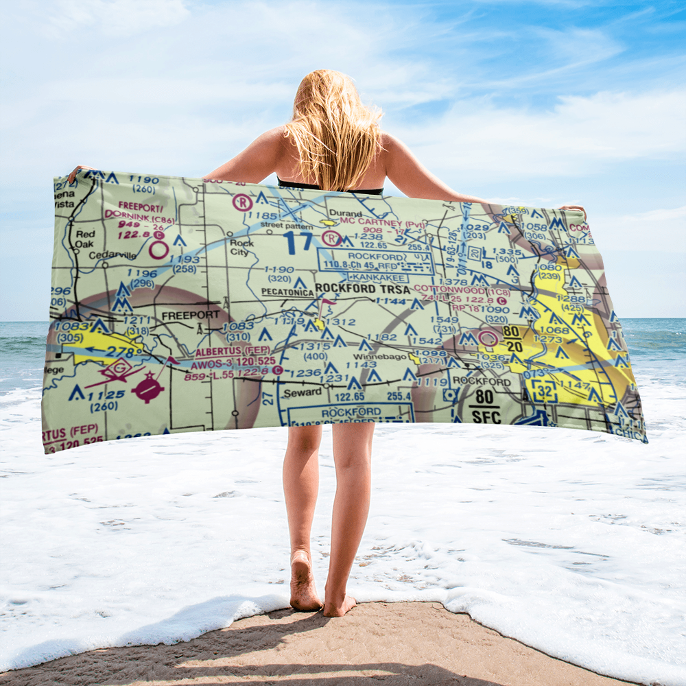 Carlson RLA Restricted Landing Area (IS19) VFR Sectional Towel 