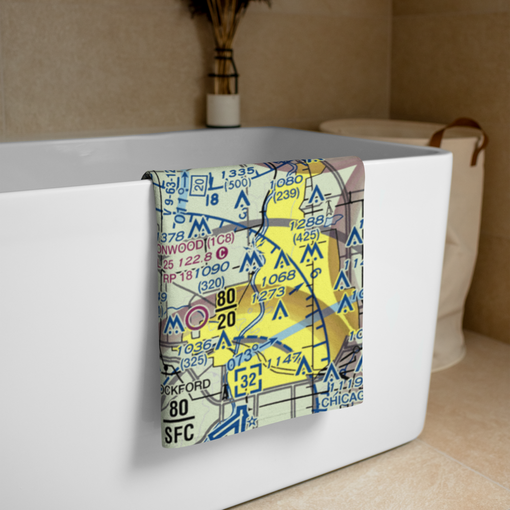 Carlson RLA Restricted Landing Area (IS19) VFR Sectional Towel 