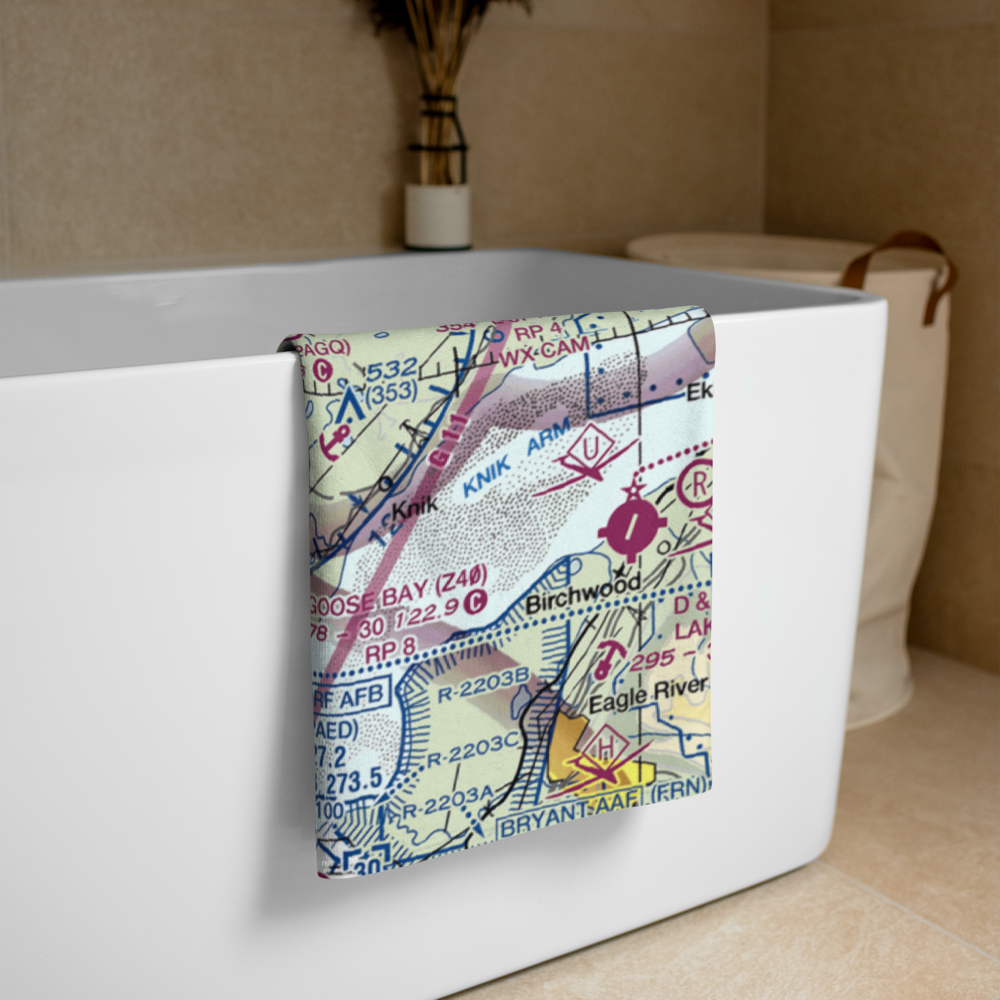 Carpentiers Strip (64AK) VFR Sectional Towel 