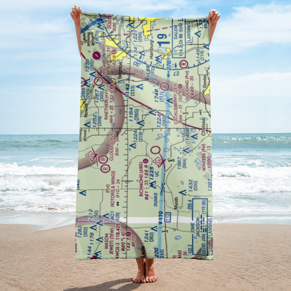 Carriage Lane Airport (35L) VFR Sectional Towel 