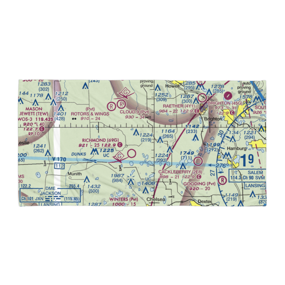 Carriage Lane Airport (35L) VFR Sectional Towel 
