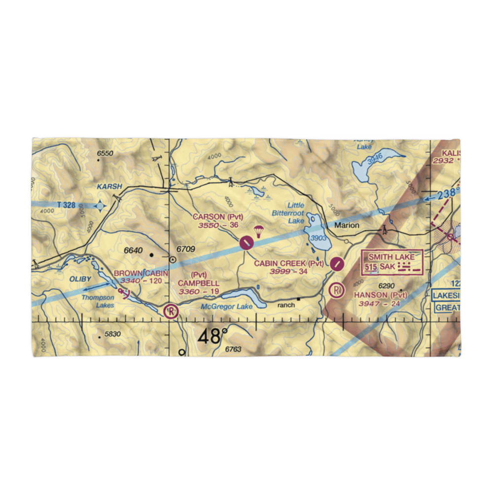 Carson Field (MT53) VFR Sectional Towel 