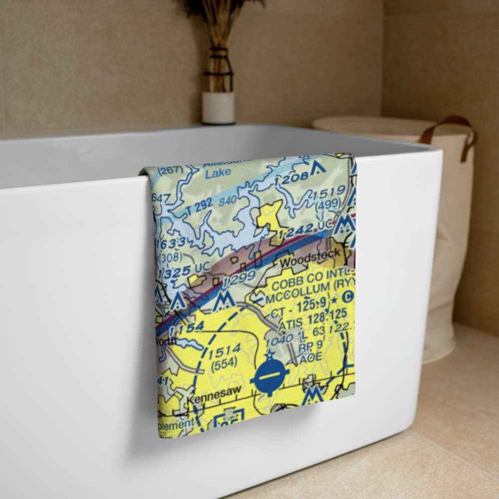 Cartersville Airport (VPC) VFR Sectional Towel 