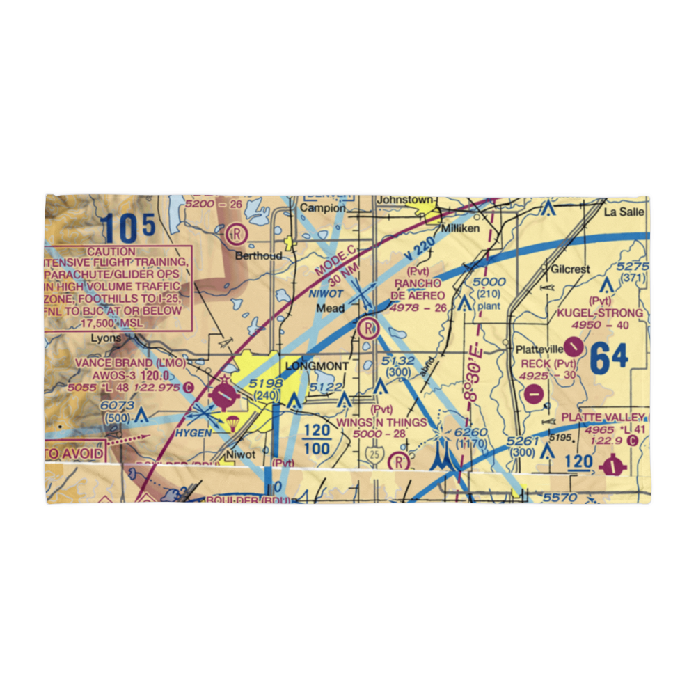 Cartwheel Airport (0CO8) VFR Sectional Towel 