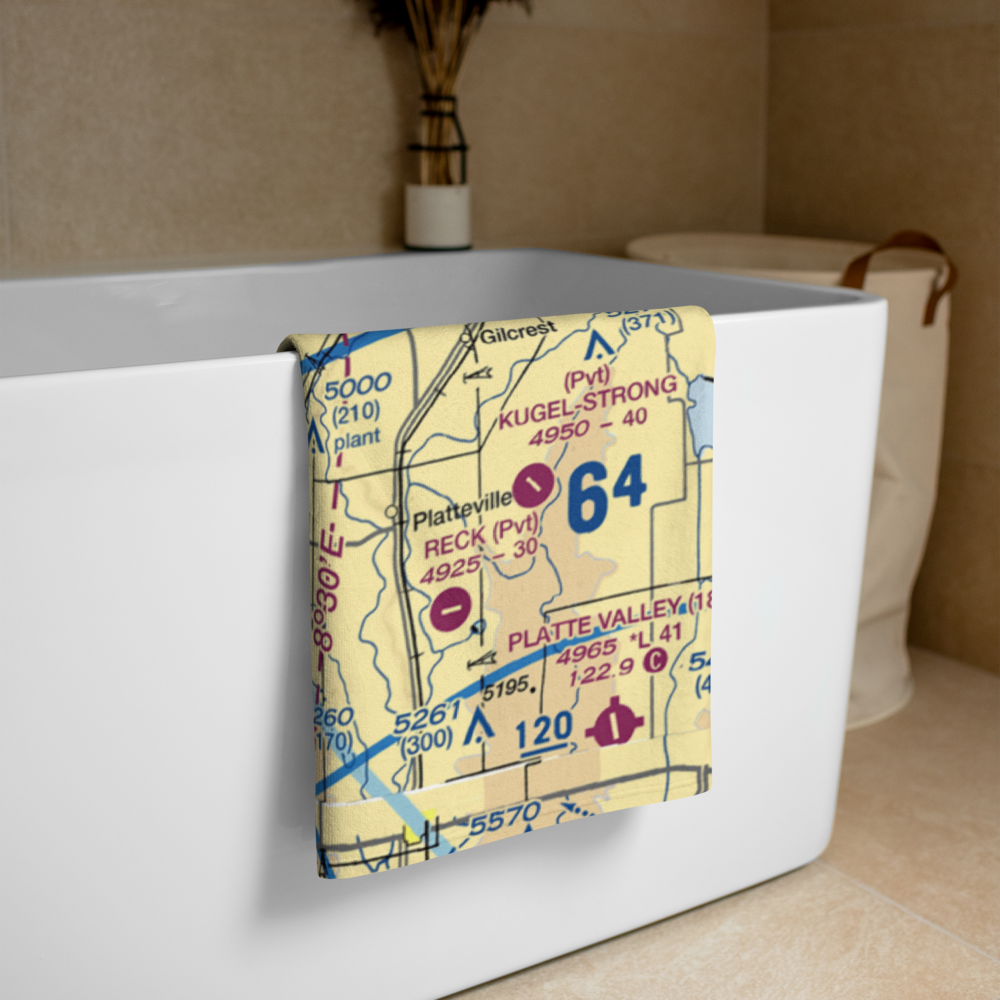 Cartwheel Airport (0CO8) VFR Sectional Towel 