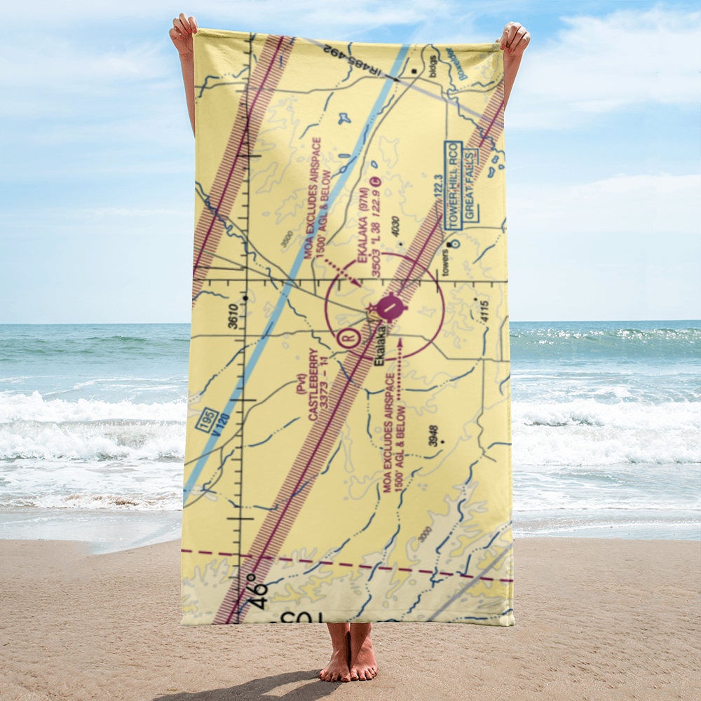 Castleberry Airport (MT45) VFR Sectional Towel 