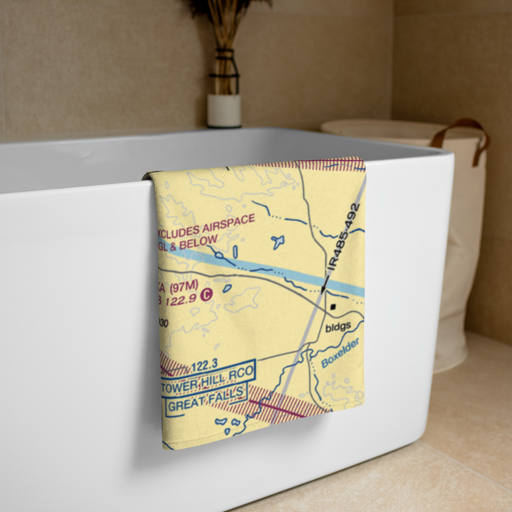 Castleberry Airport (MT45) VFR Sectional Towel 