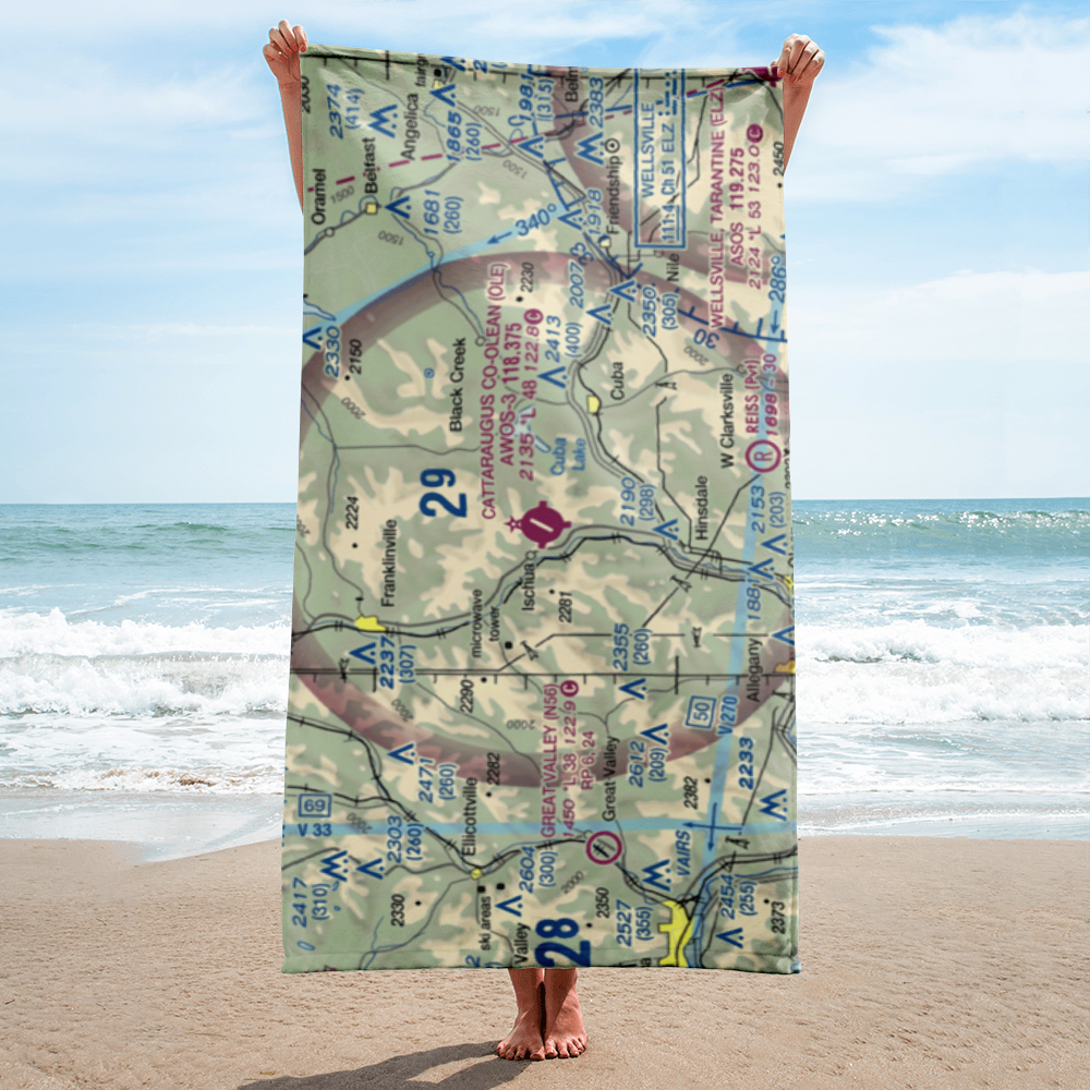 Cattaraugus County-Olean Airport (OLE) VFR Sectional Towel 