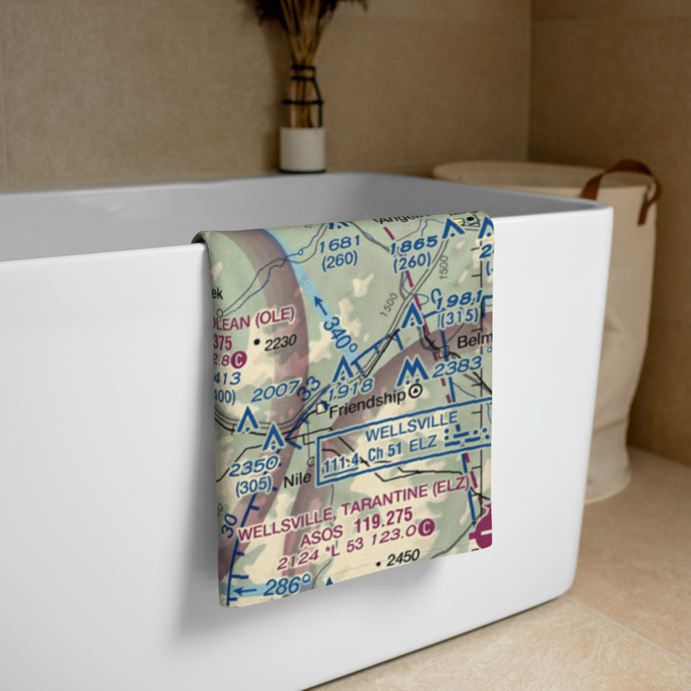 Cattaraugus County-Olean Airport (OLE) VFR Sectional Towel 