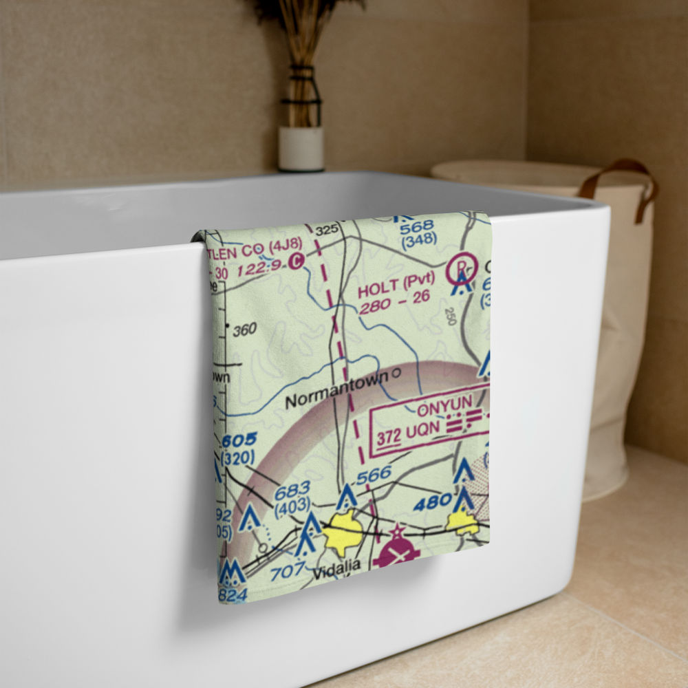 Cauley's Airstrip (3GA8) VFR Sectional Towel 