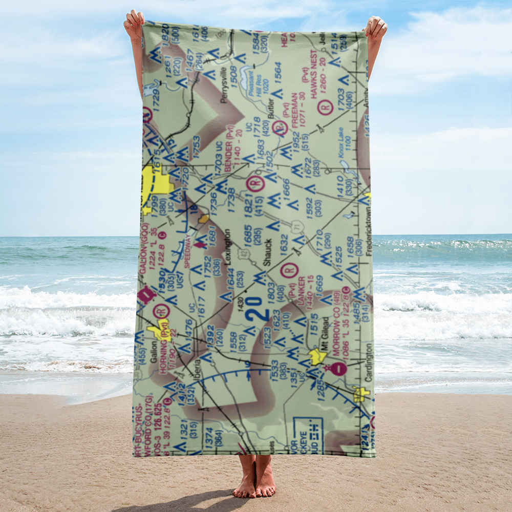 Cedar Creek Airport (2OH4) VFR Sectional Towel 