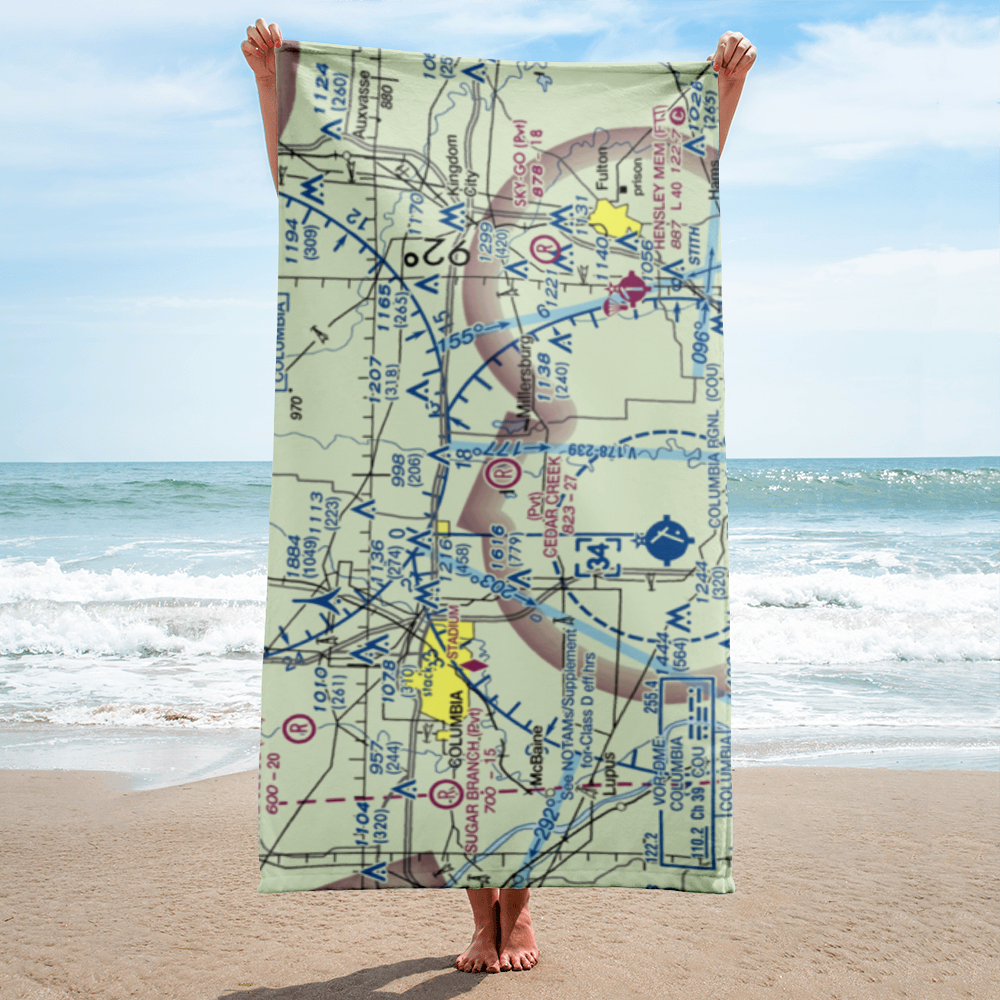Cedar Creek Airport (MO74) VFR Sectional Towel 