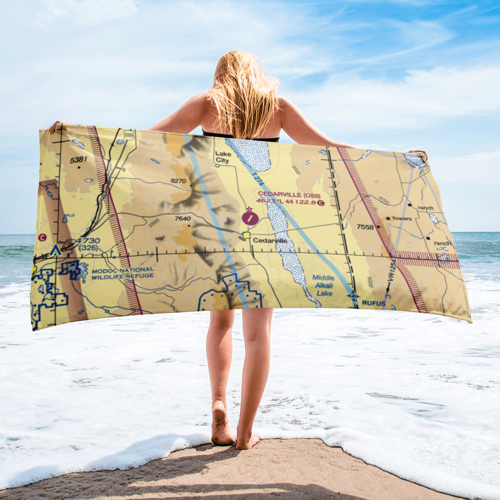 Cedarville Airport (O59) VFR Sectional Towel 