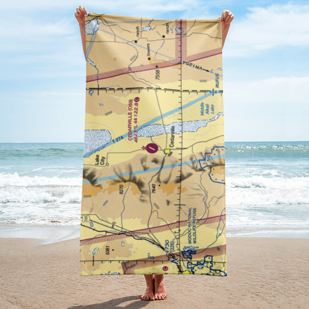 Cedarville Airport (O59) VFR Sectional Towel 