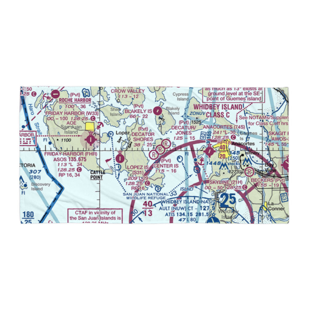 Center Island Airport (78WA) VFR Sectional Towel 